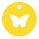 Médaille Silhouette papillon diamètre 12,8mm