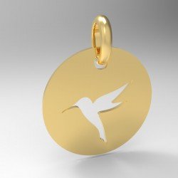 Médaille Silhouette colibri