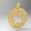 Médaille Silhouette papillon