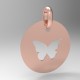 Médaille Silhouette papillon diamètre 12,8mm